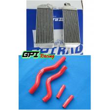 aluminum radiator & silicone hose Suzuki RM250 2-stroke 2001-2008 2002 2003 2004